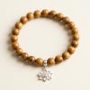 Vòng Tay Trầm Hương Nữ Phối Charm Sen Bạc S925